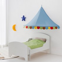 마켓비 어린이 캐노피 지붕 방꾸미기 어린이침대 공주침대 여자아이방 침실인테리어, 라이트블루