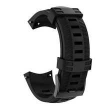 순토 다이빙컴퓨터시계 suunto7 9 용 24mm 소프트 실리콘 시계 밴드 suunto d5 suunto 7 스포츠용 baro 스트랩 교체용 손목 밴드 new band, 검은색