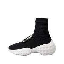 여성니트부츠 여성 겨울 워커 기모앵클 통굽 가죽 부츠 019