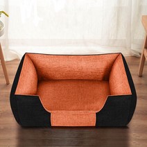 [당일발송]5H펫 강아지 린넨 럭셔리방석 방석, 오렌지