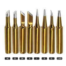 용접 납땜 골드 컬러 팁 무연 산화 방지 범용 936 900MTB 900MTI 스테이션 인두 스팅 1 개, [01] 금, [04] K