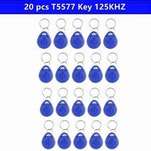 RFID NFC 복사기 윈도우 리눅스 시스템용 고감도 근접 스마트 카드 리더 usb2.0 125khz 키 nfc rfid 복사기 복사기, 20pcs t5577 키