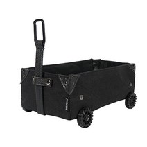 캠핑 카트 트레일러 웨건 Outdoor Camping Storage Box Mini Car Tissue DIY Canvas Folding Trolley Shopping Cart W, [02] Black, 한개옵션1