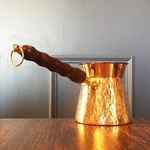 르쿠퍼 수제 동 체즈베(이브릭) 버터팬 기버터 팟, 순동+황동고리핸들