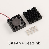 무시동 히터 열 교환기 디바스토 에바스패커 미니 냉각 팬 DC 3.7V 5V 12V 24V 방열판 40x40mm 4010 브러시, 06 5V Fan and Heatsink