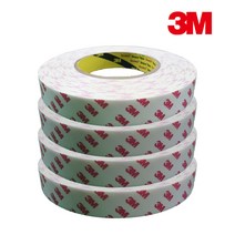 3M 스폰지 양면테이프 흰색 20 mm x 10 m, 4개