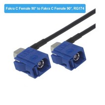 샤크 gps 안테나 Blue Fakra C RAL 5005 Male Female RG174 케이블 GPS 연장 코드 RF 동축 피그 테일 자동차 텔레매틱스 네비게이션, Fakra C F90 to F90_0.3M