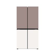 LG전자 오브제 컬렉션 디오스 양문형 냉장고 메탈 T873MKE111 870L 방문설치, 오브제컬렉션 클레이 핑크 + 베이지
