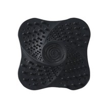 배수구 트렌치커버 수영장 욕실 하수구 커버 헤어 스토퍼 막힘 방지 플러그 트랩 욕조 샤워 바닥 배수 싱크대 여과기 필터 주방 액세서리, Black