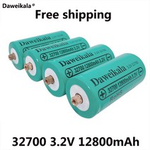 인산철시동배터리 리튬인산철배터리 캠핑용파워뱅크 인산철밧데리 Daweikala 32700 충전식 배터리 전문 리튬 철 인산염 전원 나사 포함 12800mAh 3.2V lifepo4, [01] 1PCS, 01 1PCS