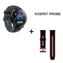 스마트워치 KOSPET PROBE 수영가능한 IP68방수 코스펫 프로브, 기본값, 빨간