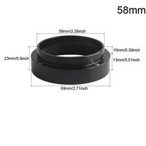 커피 바텀리스 포타필터 용 바구니 도징 링 51mm 53mm 58mm 1/2/4 컵 및 블라인드 보울 필터 교체 필터, 58mm Black Ring