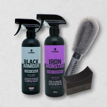 디크로닉 아이언몬스터 500ml 철분 제거제 휠 분진 제거 리무버 클리너 크리너 휠브러시, 옵션02 아이언몬스터 휠브러시 세트
