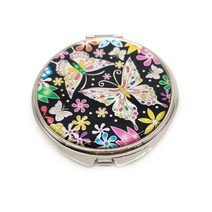 한국기념품 외국인선물 휴대용 자개 손거울 - 꽃나비