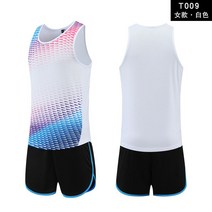 마라톤싱글렛 트레이닝 러닝 유니폼 마라톤 민소매 조끼 기능성, 35 여성용 화이트 b