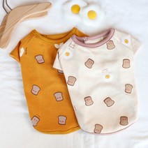 편한 강아지옷 나시 실내복 유아복 면소재, 아이보리