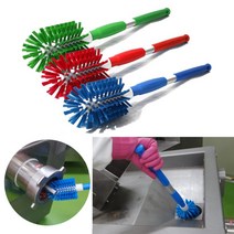 HACCP 육가공 식품공장 분쇄기 원형 청소솔 위생 다시망세척 묵은때 민지기솔, 빨강