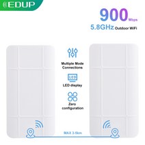 공유기 Edup 야외 5.8ghz 무선 브리지 라우터 장거리 2pcs 3-5km led, 브리지 5.8g 쌍