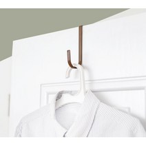 방문후크 도어행거 심플 얇은 스텐훅 걸이 넥타이걸이 방문옷걸이 문옷걸이, 브라운