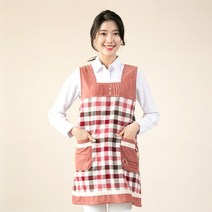이솔홈 앞치마 원피스형 주방 공방 카페 바리스타 어린이집앞치마 모음, 꽃레이스 앞치마 02_핑크