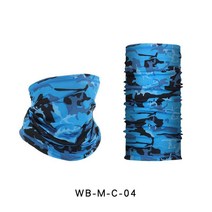 자외선차단 마스크 남녀공용 스포츠 통기 마스크, 평균 코드, WB-M-C-04 위장 사파이어 블루
