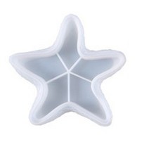 Retemporel DIY 크리스탈 접착제 금형 수제 불가사리 바다 바람 저장 실리콘, 보여진 바와 같이