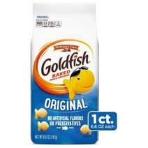 페퍼리지팜 골드 피쉬 오리지널 4개x187g Pepperidge Farm Goldfish Original Crackers 6.6 oz 4CT, 187g