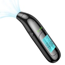 공기질측정기 USB 충전식 음주 측정기 디지털 LED 스크린 고정밀 탐지기 개인 가정 상업용, black, black