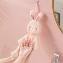 로즈소녀하우스 토끼 고리수건 주방핸드타올 어린이집수건, 토끼 핸드타올
