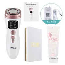 고주파 페이셜 리프팅 EMS 마사지기 미니 hifu 미세 전류 기계 젤 목주름 V라인, EU 플러그