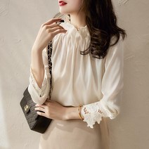 리블리크 로안 셔링 레이스 블라우스 RB1BL030