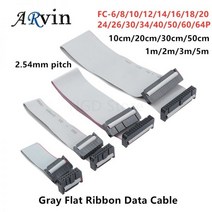 2.54mm 피치 FC-6/8/10/14/16/20/24/40/50/64 핀 JTAG ISP 다운로드 케이블 DC3 IDC 박스 헤더 용 회색 플랫 리본 데이터, 04 2m _ 04 2x15 30P