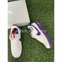슈데일리 나이키 에어포스1 07 LV8 EMB 화이트 앤 코트 퍼플