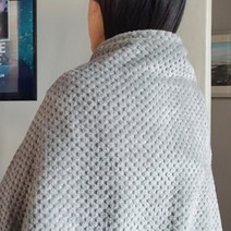 와플담요 먼지없는 양면 극세사 담요 어깨 그레이