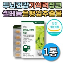 징코 은행잎 추출물 일일 최대함량 기억력 혈행 개선 뇌건강 두뇌 머리 수험생 고3 60정 1박스 1개월분 학습 비타민B 아연 셀레늄 소형캡슐 플라보놀배당체 은행입