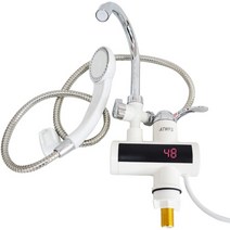 이국주온수기 미니 전기 온수기 200ml 50리터 심야 돼지꼬리 열선 히터 인스턴트 수도꼭지 샤워 풀 주방 휴대용 온수 탭 220 3000, 샤워 패키지