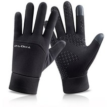스키장갑 보드장갑 Warm Winter Gloves for Men Touchscreen Waterproof Windproof Cycling Snowboard Moto, 01 Black_02 L
