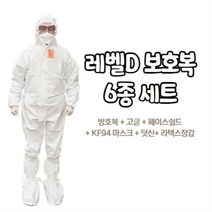 레벨D 방호복 6종세트 가드웨어 드림가드 고글 페이스쉴드 보호복 의료용 방역복, 드림가드XL, FS02(전면형), 미색L