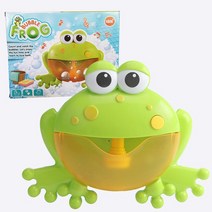 아기 목욕 장난감 거품 기계 오리 게 개구리 음악 키즈 욕조 자동 메이커 어린이 욕실, Frog with Box