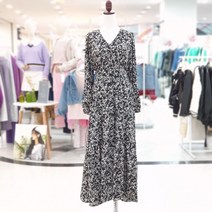 에이비에프지 슬림핏 잔패턴 블랙 원피스 HISFX1O48C2