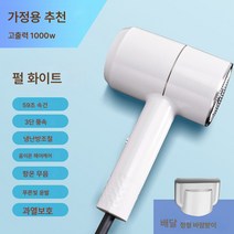 드라이기 숙소용 소출력 전기 드라이기 헤어케어 음이온 드라이기 무음 대풍력 가정용, [1000W업그레이드버전]진주화이트1.8M냉3속도풍속(