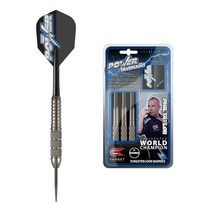 Target Darts 필 테일러 컬렉션 파워 실버라이트 텅스텐 룩 22G 스틸 팁 다트
