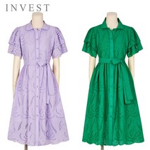 인베스트 인베스트 더블소매펀칭코튼원피스_V2M1OP4041