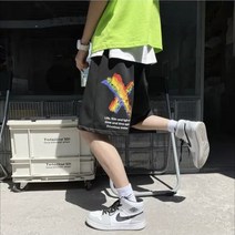 미국식 농구 반바지 남자 스포츠 여름 루즈핏 힙합 5부 스트리트 파커 팬츠 하이 스트리트 ins 러시