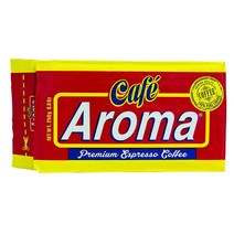 정품 원두커피 Café Aroma 쿠바 스타일 프리미엄 그라운드 에스프레소 다크 로스트 249.5g(8.8온스) 브릭, 8.81 Ounce (Pack of 1)