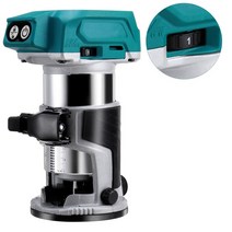 목공트리머 트리머지그 충전 트리머가이드 트리머비트세트 목공 전동 핸드 트리머 무선 목재 라우터 목공 조각 슬롯 마끼다 18V 배터리 사용, 중국, 5개 속도