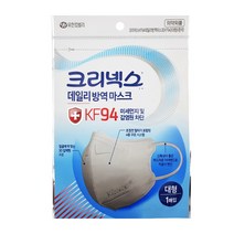크리넥스 데일리 방역 마스크 KF94 화이트 대형, 30매입