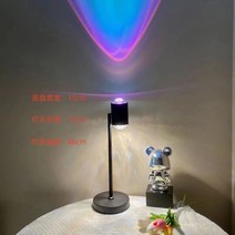 무드라이트 인플루언스 더블헤드 장스탠드 물결무늬 일몰등 배경 낙조등, T19-차례주 수분 주름 라이트테이블 램프
