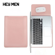 헤이맨 맥북 가죽 슬리브 파우치, 베이비핑크