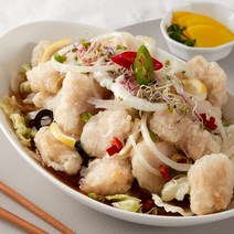 파르팜 국내산 닭가슴살 모찌 유린기 1kg 학교급식용 대용량 소스포함 순살 치킨 중화요리 캠핑, 1개